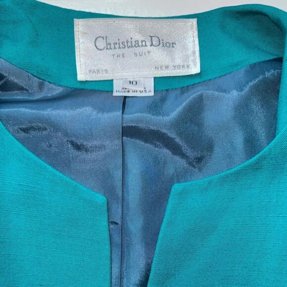 Christian Dior Vintage Women’s Suit green size 10 - Picture 4 of 13